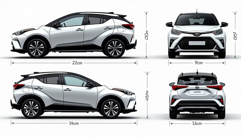 découvrez les dimensions précises de la toyota yaris cross : longueur, largeur et hauteur détaillées pour mieux connaître ce suv compact.