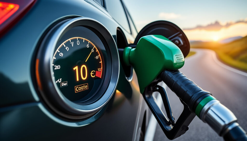 découvrez combien de kilomètres vous pouvez réellement parcourir avec 10 euros d'essence, en fonction du type de voiture et du prix du carburant.