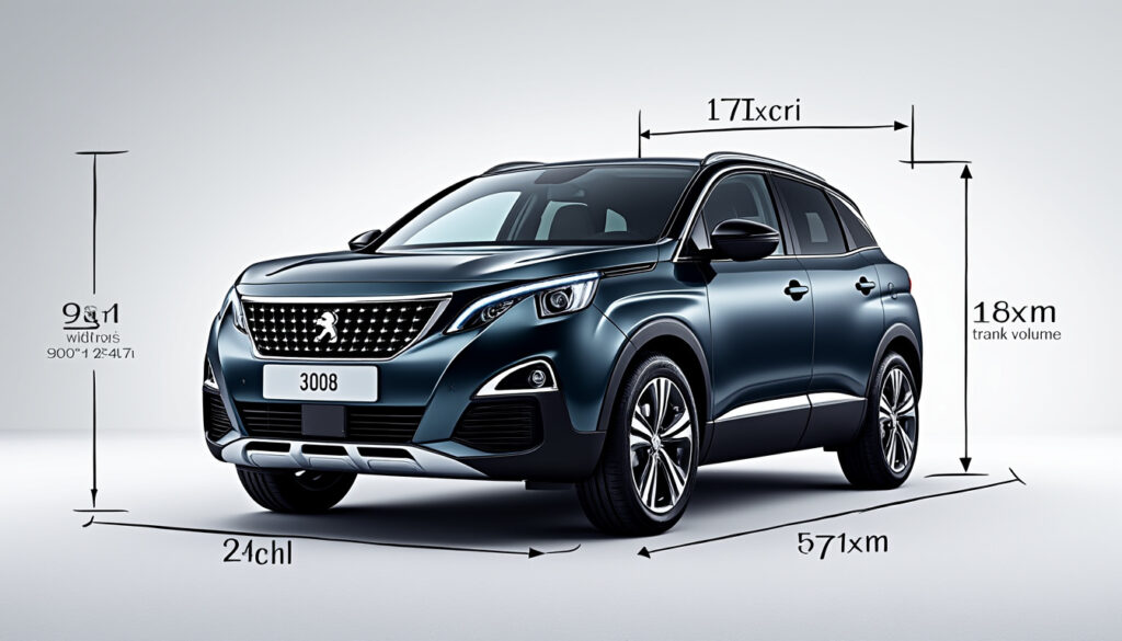 découvrez les dimensions complètes du peugeot 3008 : longueur, largeur, hauteur et volume du coffre expliqués en détail pour mieux connaître ce suv compact.