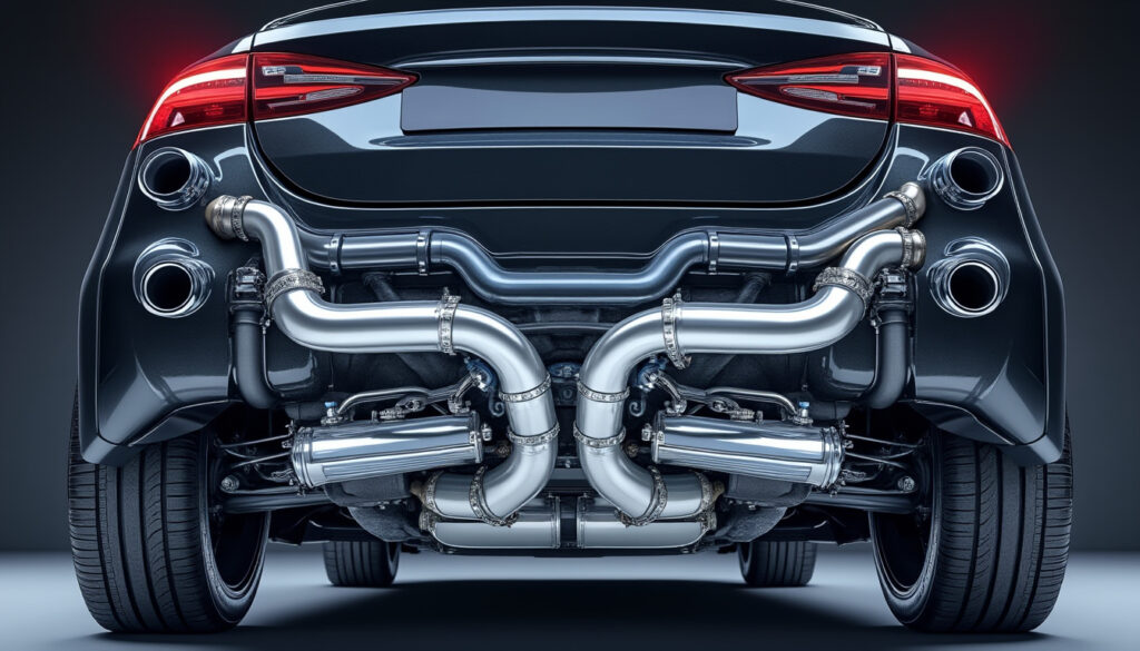 découvrez le fonctionnement d’une ligne d’échappement automobile et ses composants clés : collecteur, catalyseur, silencieux et filtres.